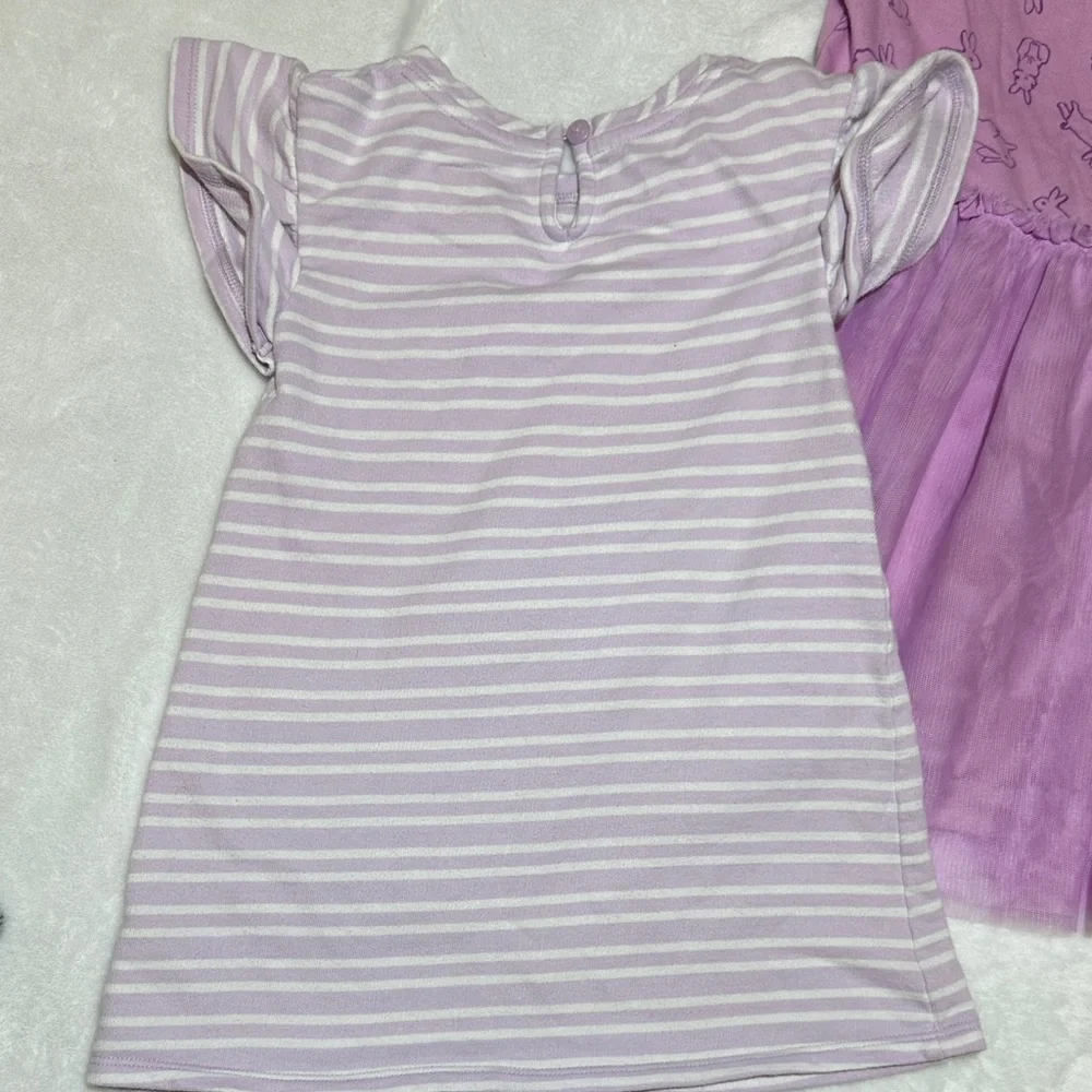 EUC girls 4pc Easter bunny bundle-3 dresses & pair of pajamas 3t